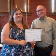 Misty VanGessel and Mayor Bruce Meyers